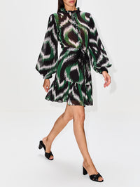 Roa Dress,ANDRES OTALORA,GREEN IKAT,Image 3