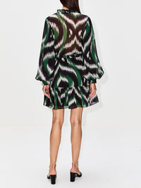 Roa Dress,ANDRES OTALORA,GREEN IKAT,Image 4