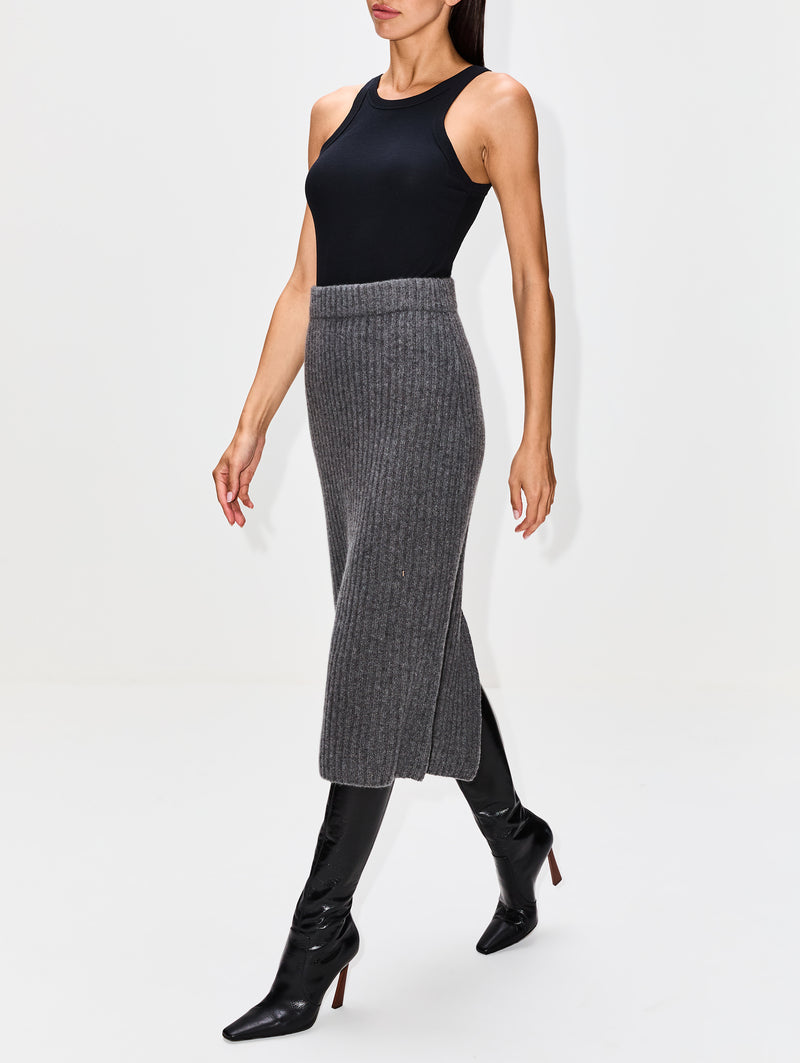 Ribbed Pencil Skirt