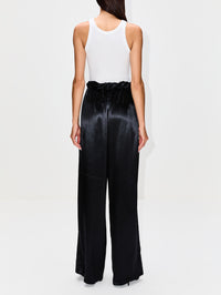 Gathered Waist Trouser,FERRAGAMO,NERO,Image 4