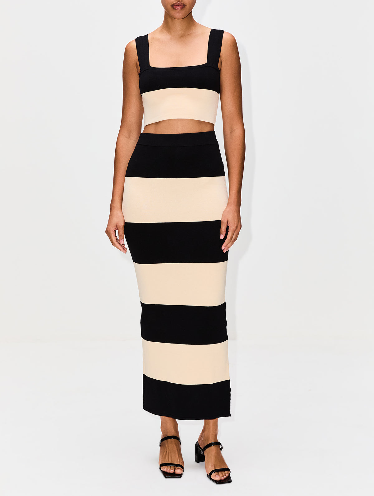 Theo Skirt,POSSE,BLACK/CREAM,Image 2