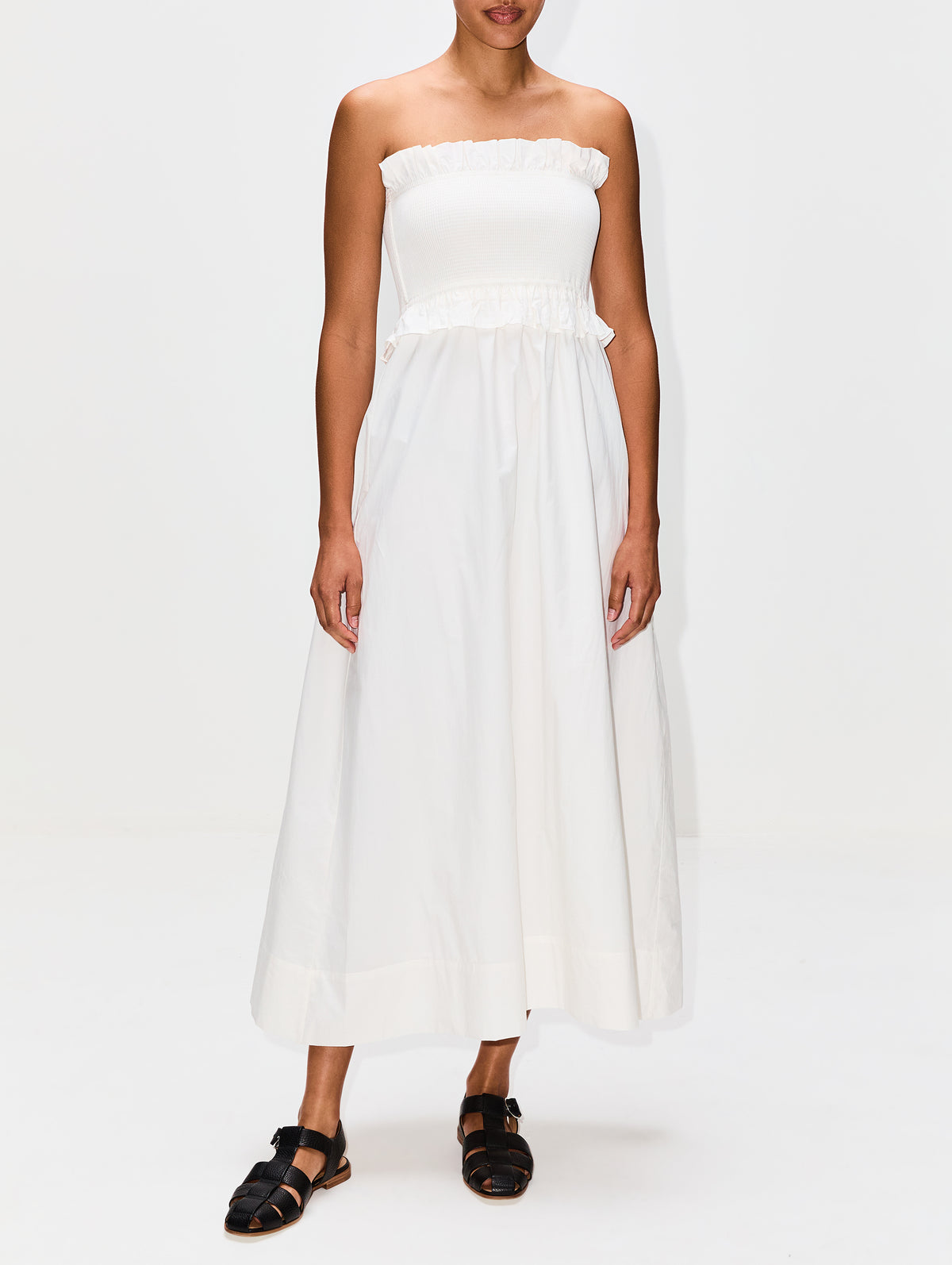 Colby Strapless Dress,POSSE,CREAM,Image 2