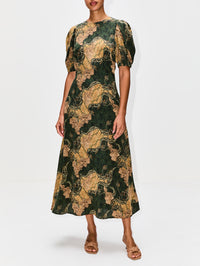 Calais Dress,ULLA JOHNSON,ALPINE,Image 2