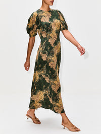 Calais Dress,ULLA JOHNSON,ALPINE,Image 3