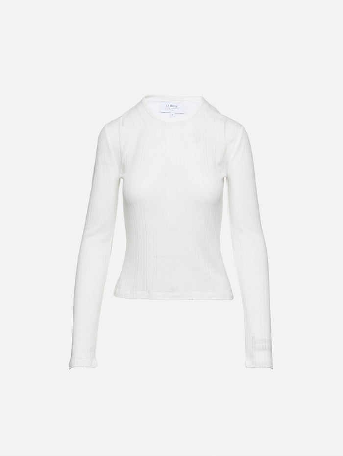 Pointelle Long Sleeve Tee