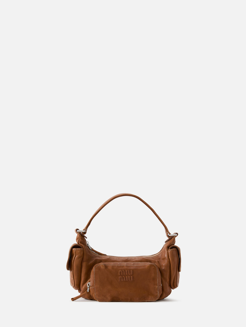 Washed Pocket Shoulder Bag | MIU MIU | elysewalker