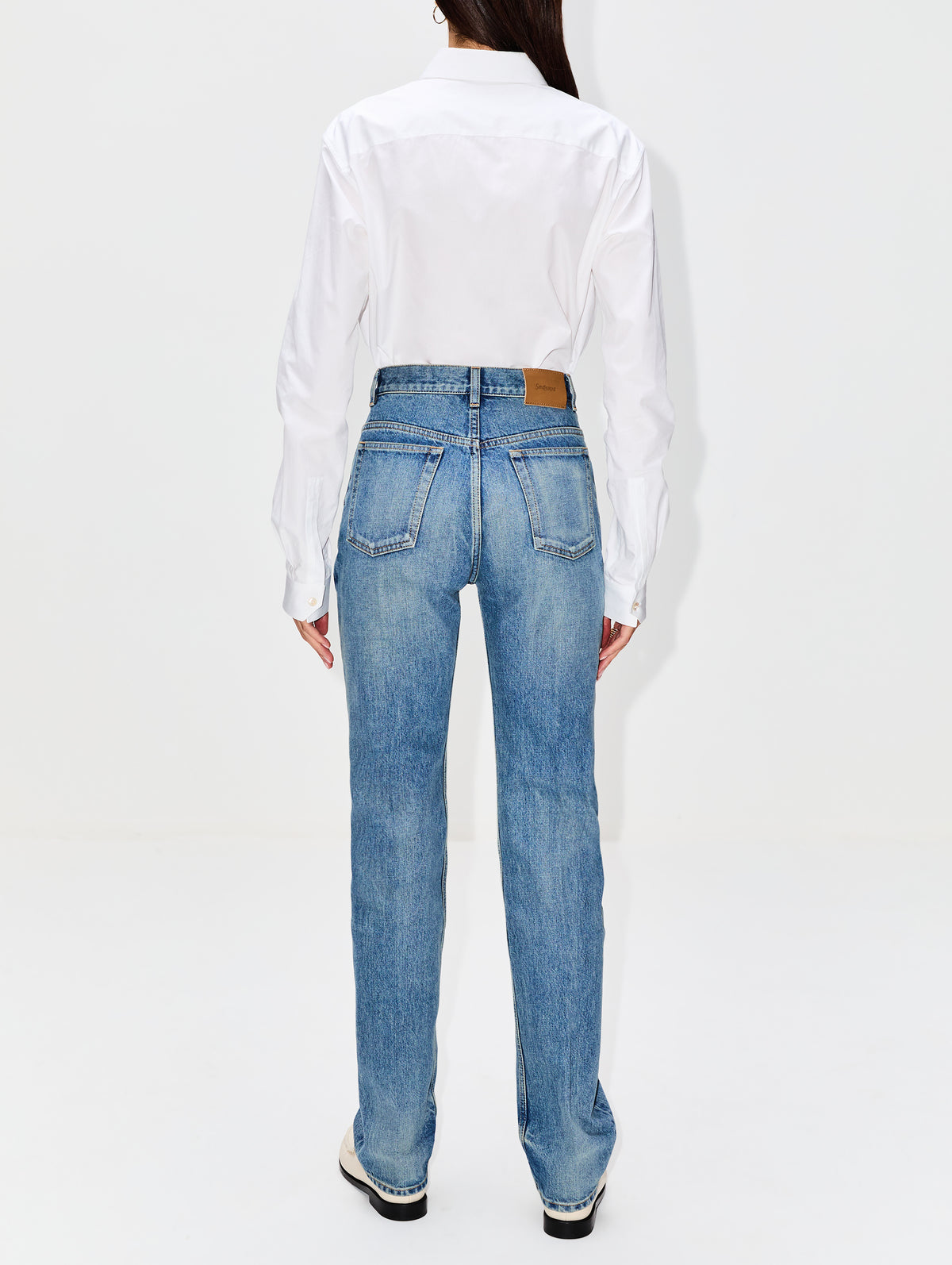 Mid Rise Straight Leg Jean,SAINT LAURENT,BENJAMIN,Image 3