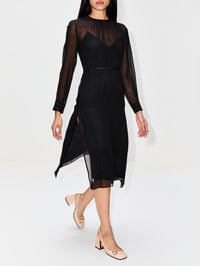 Long Sleeve Dress,GUCCI,BLACK,Image 3