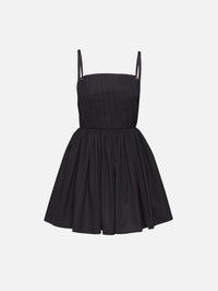 Alexander McQueen Cotton Pleated Mini Dress - Black - 42 IT Alexander McQueen Cotton Pleated Mini Dress - Black - 42 IT