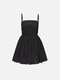 Sleeveless Cotton Day Dress,ALEXANDER MCQUEEN,BLACK,Image 1