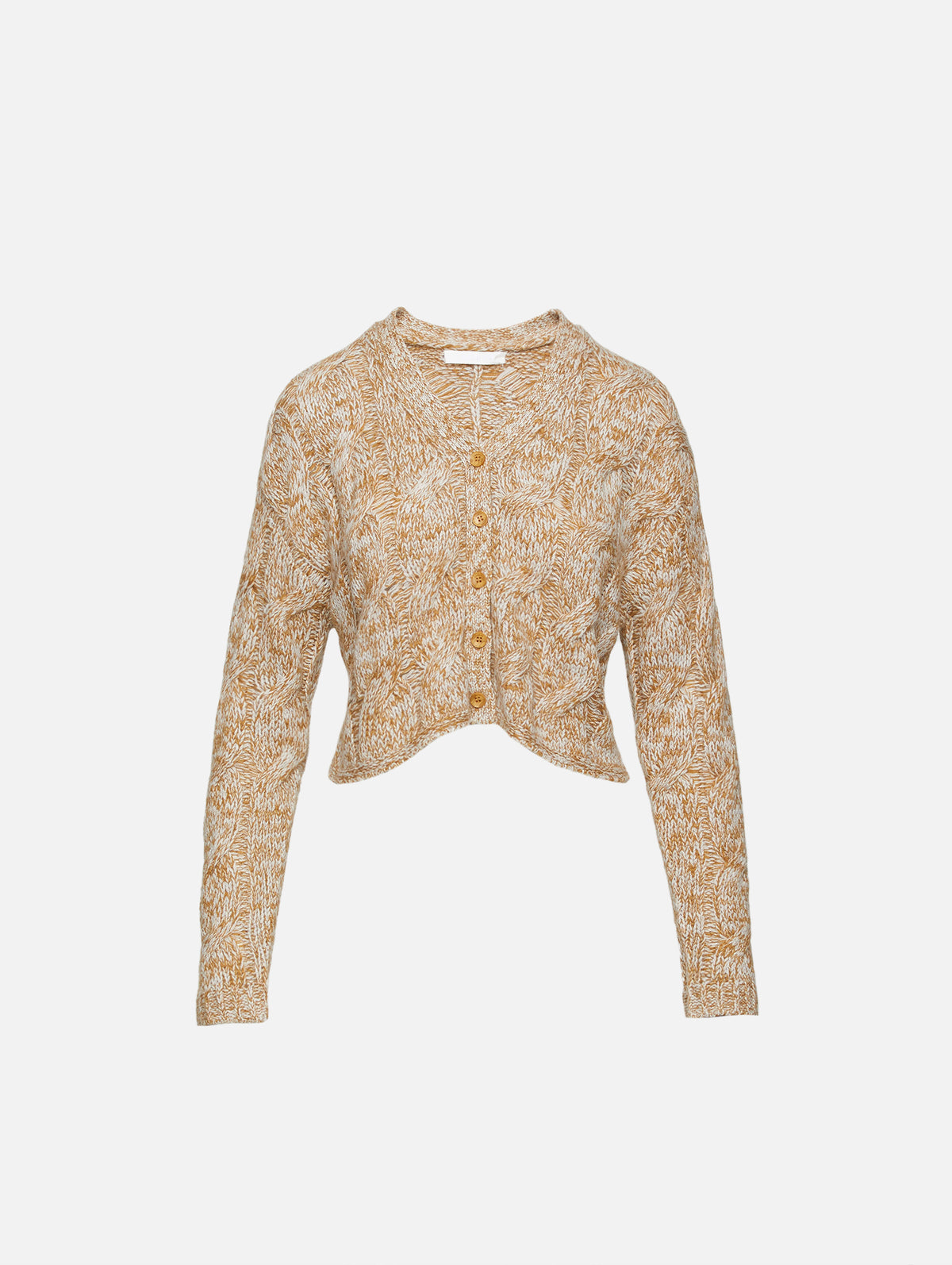 Jolie Cropped Cable Cardigan,SABLYN,MARLED MATTE GOLD,Image 1