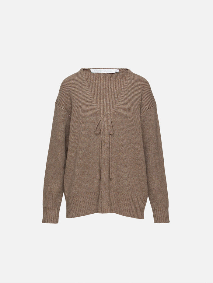 Cashmere V Neck Sweater,CHRISTOPHER ESBER,TAUPE,Image 1