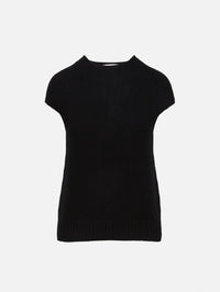 Sleeveless Sweater,LOULOU STUDIO,ANTHRACITE,Image 4