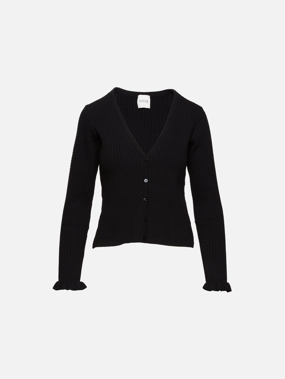 Iris Cardigan,POSSE,BLACK,Image 1