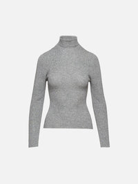 Delicash Turtleneck Top,THE ELDER STATESMAN,OATMEAL,Image 1