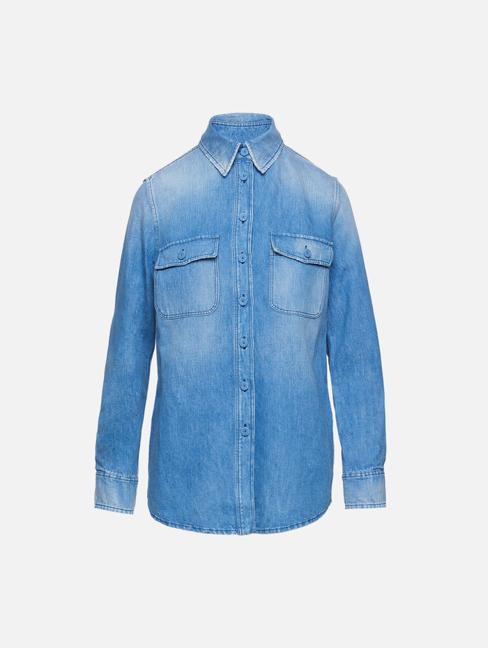 John Austin Shirt,GABRIELA HEARST,LIGHT BLUE DENIM,Image 1