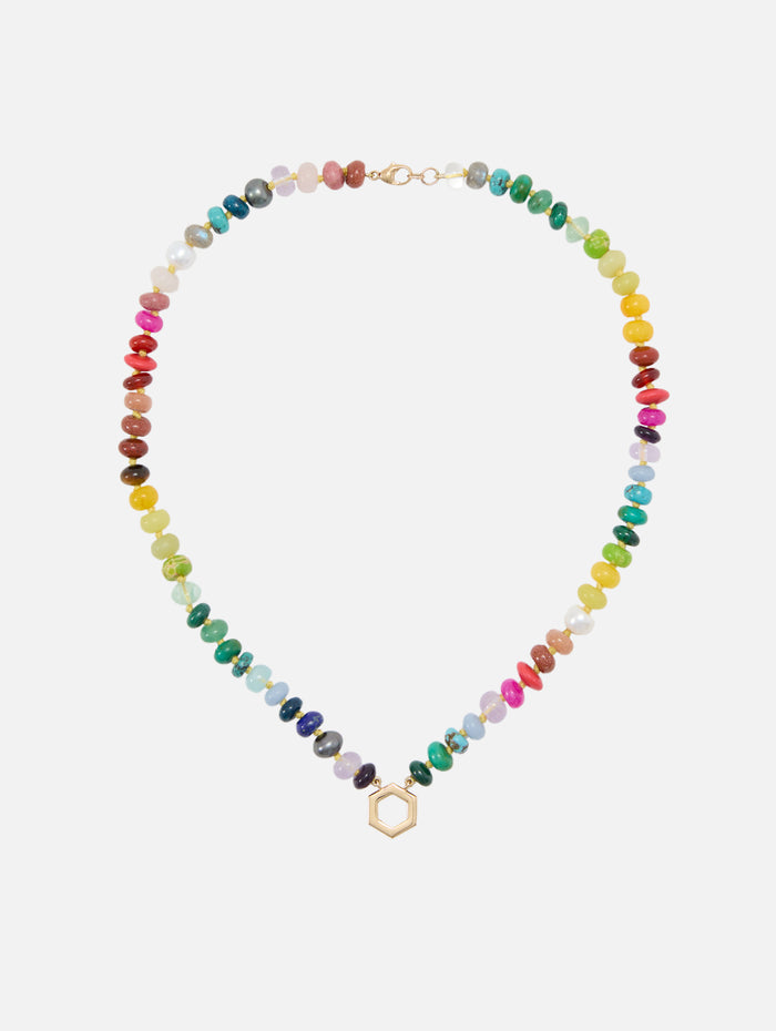 18" Rainbow Bead Foundation Necklace