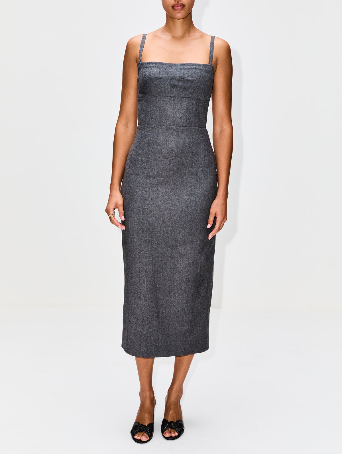 Samantha Dress,AMIR TAGHI,CHARCOAL,Image 2