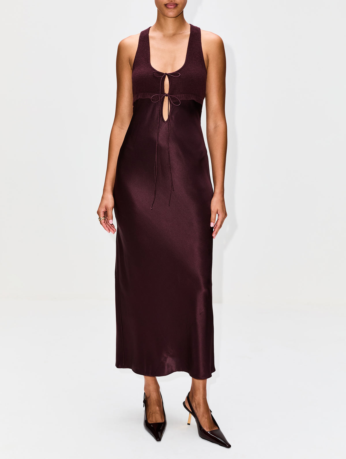 Monument Cami Dress,CHRISTOPHER ESBER,MAHOGANY,Image 2