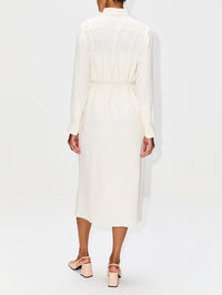 Belted Button Up Dress,GUCCI,IVORY,Image 4