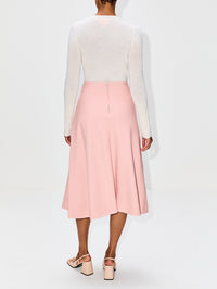 Fluid Midi Circle Skirt,MARNI,ANTIQUE/ROSE,Image 4