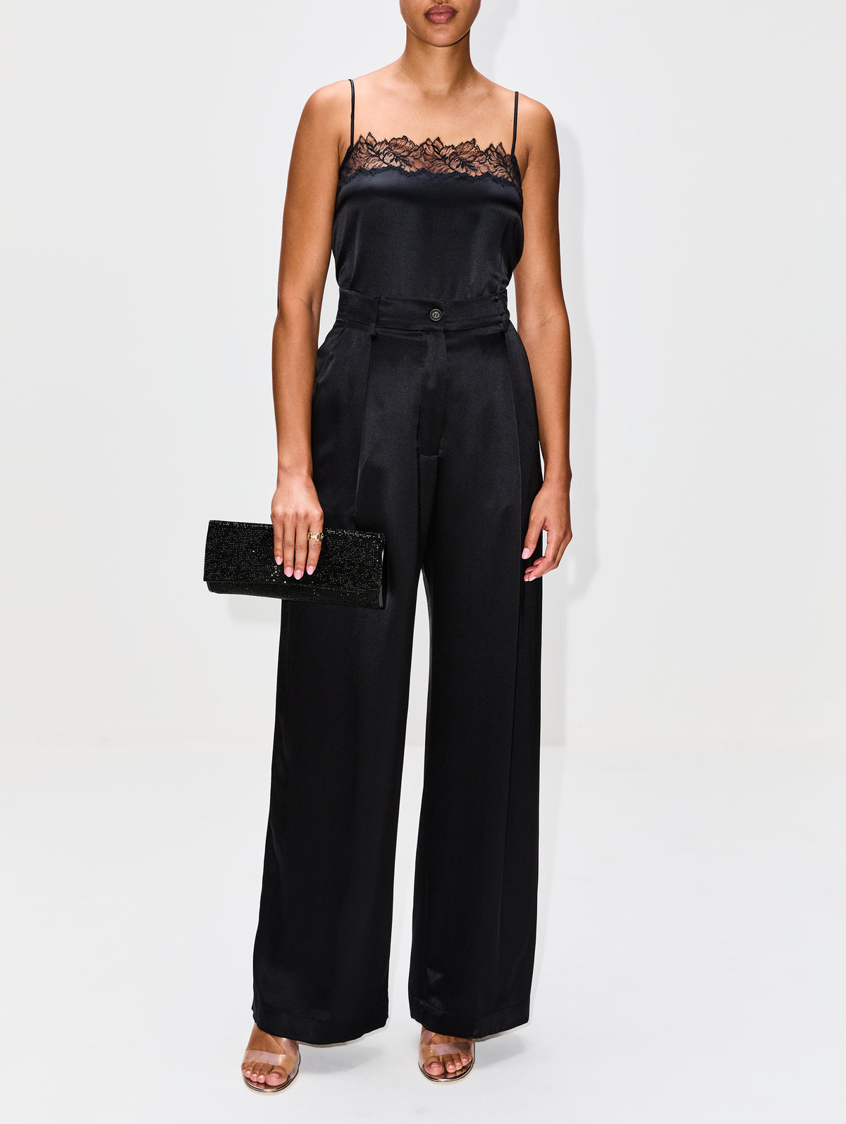 view 2 - Emerson High Rise Pleated Pant