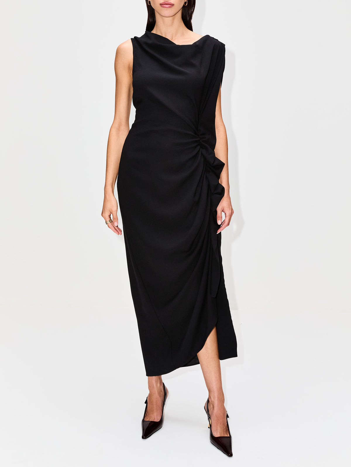 Dinam Dress,DRIES VAN NOTEN,BLACK,Image 2