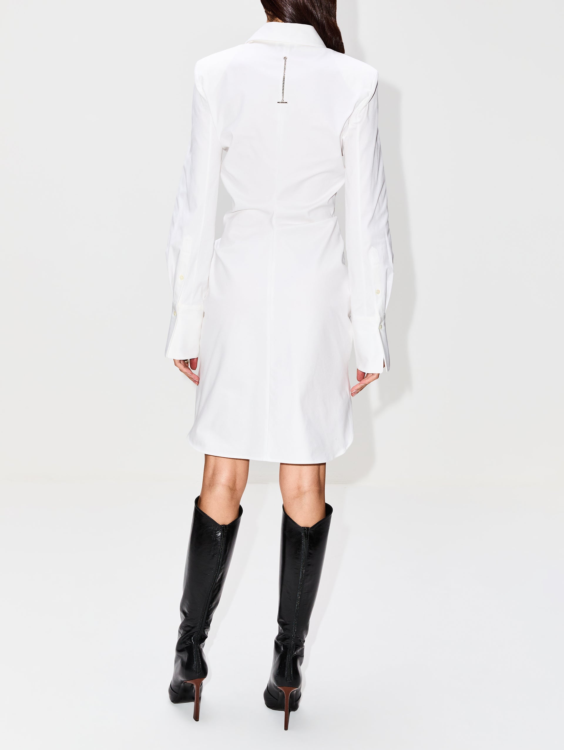 Longsleeve Cotton Day Dress | ALEXANDER MCQUEEN | elysewalker