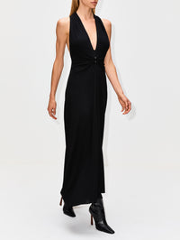 Banks V Dress,BRANDON MAXWELL,BLACK,Image 3