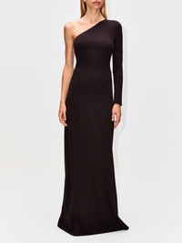 Rio One Shoulder Maxi Dress,LESET,CHOCOLATE,Image 2