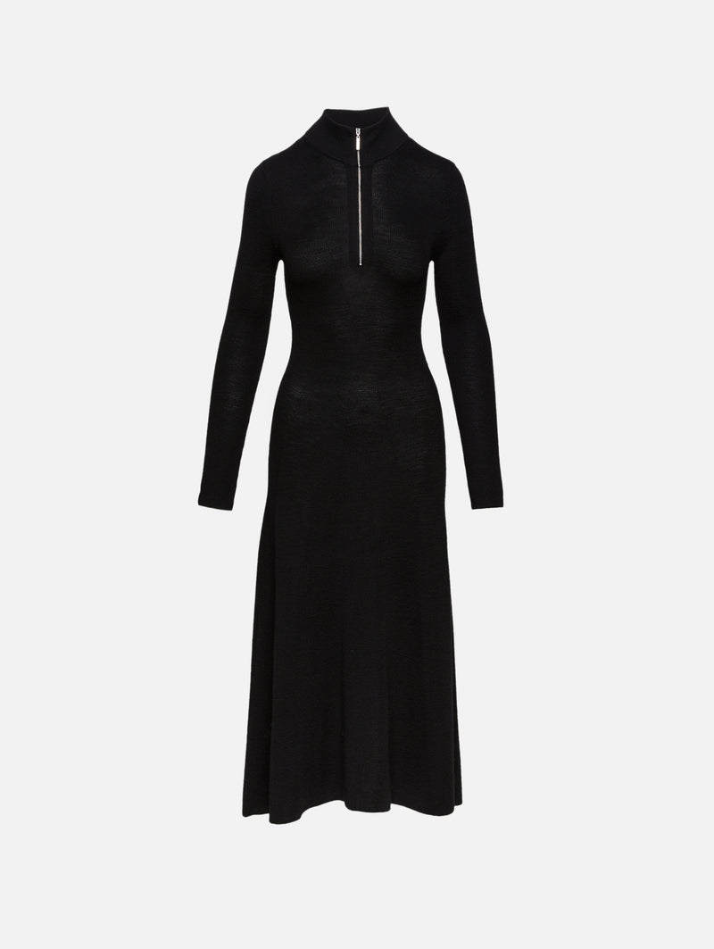 Casual Dress Black Long Sleeve Zip Up Dress Wholesale Full Front Zipper Dress Stylish Design For Casual Dress Black Long Sleeve Zip Up Dress Wholesale Full Front Zipper Dress Stylish Design For