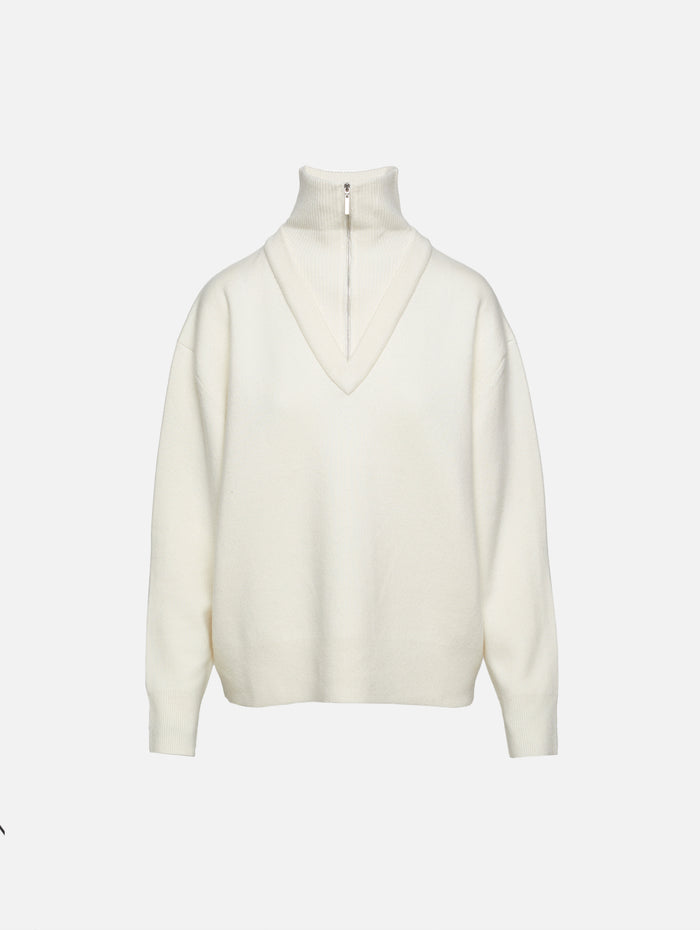 Double Layer Pullover,ROSETTA GETTY,IVORY,Image 1