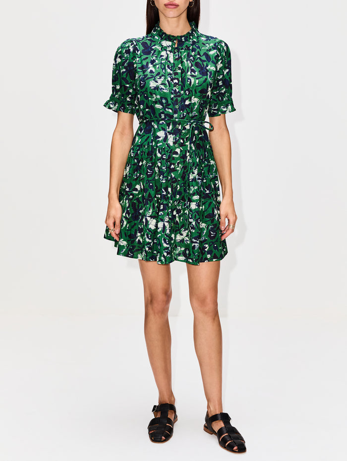 Las Alturas Mini Dress,APIECE APART,AQUA DI FIORE GREEN,Image 1