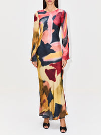 Madero Catia Long Dress,MARIA CHER,RED MUSTARD,Image 2