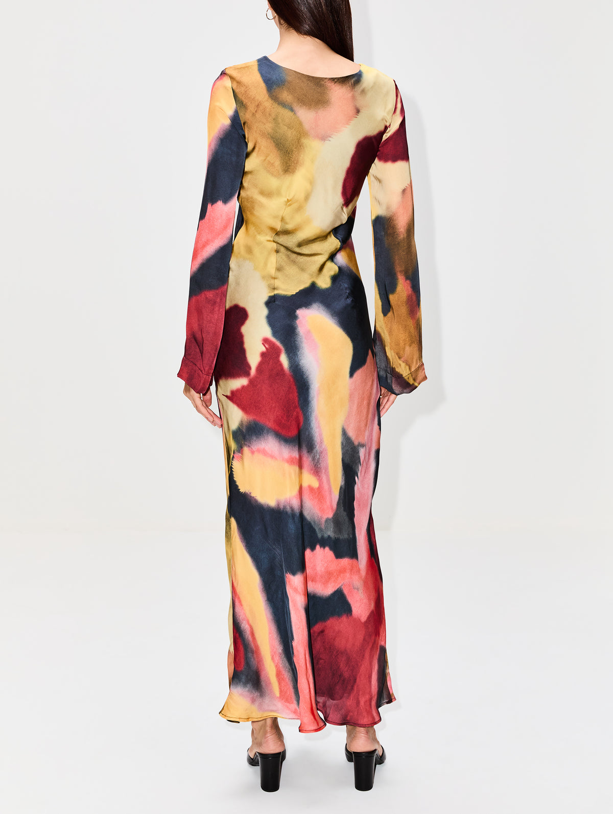 Madero Catia Long Dress,MARIA CHER,RED MUSTARD,Image 4