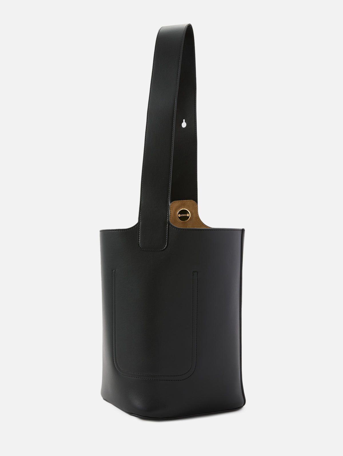 Medium Pebble Bucket Bag,LOEWE,BLACK,Image 6