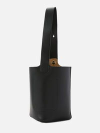Medium Pebble Bucket Bag,LOEWE,BLACK,Image 6