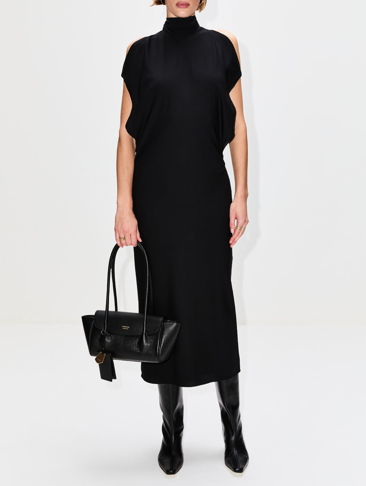 Evie Sleeveless Midi Dress | BRANDON MAXWELL | elysewalker Black / US 2 Evie Sleeveless Midi Dress | BRANDON MAXWELL | elysewalker Black / US 2