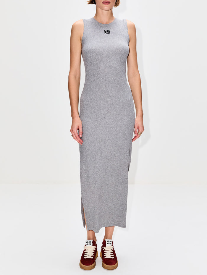 Anagram Tank Dress,LOEWE,GREY MELANGE,Image 1