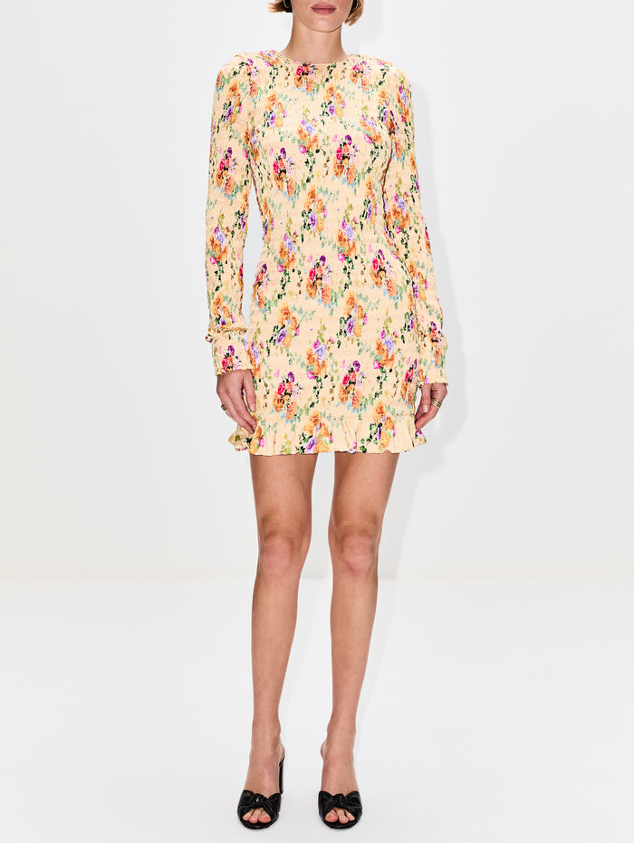 Robe Dress,RABANNE,FLOWER YELLOW,Image 1