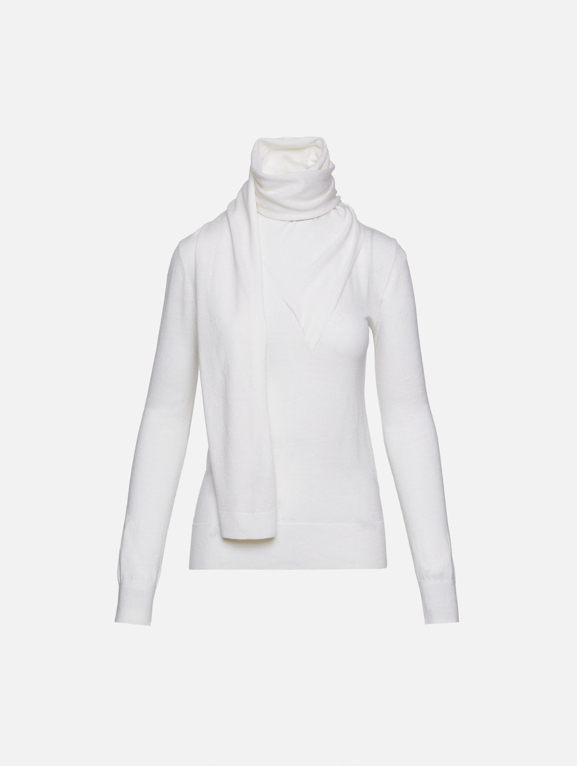 Draped Scarf Knit Sweater | TOTÉME | elysewalker