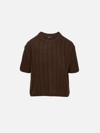 Duke Boxy Sweater,ELYSEWALKER LABEL,CACAO BROWN,Image 25