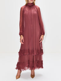 Mousseline Runway Dress,CHLOÉ,WOODROSE,Image 2