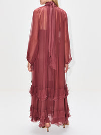 Mousseline Runway Dress,CHLOÉ,WOODROSE,Image 4