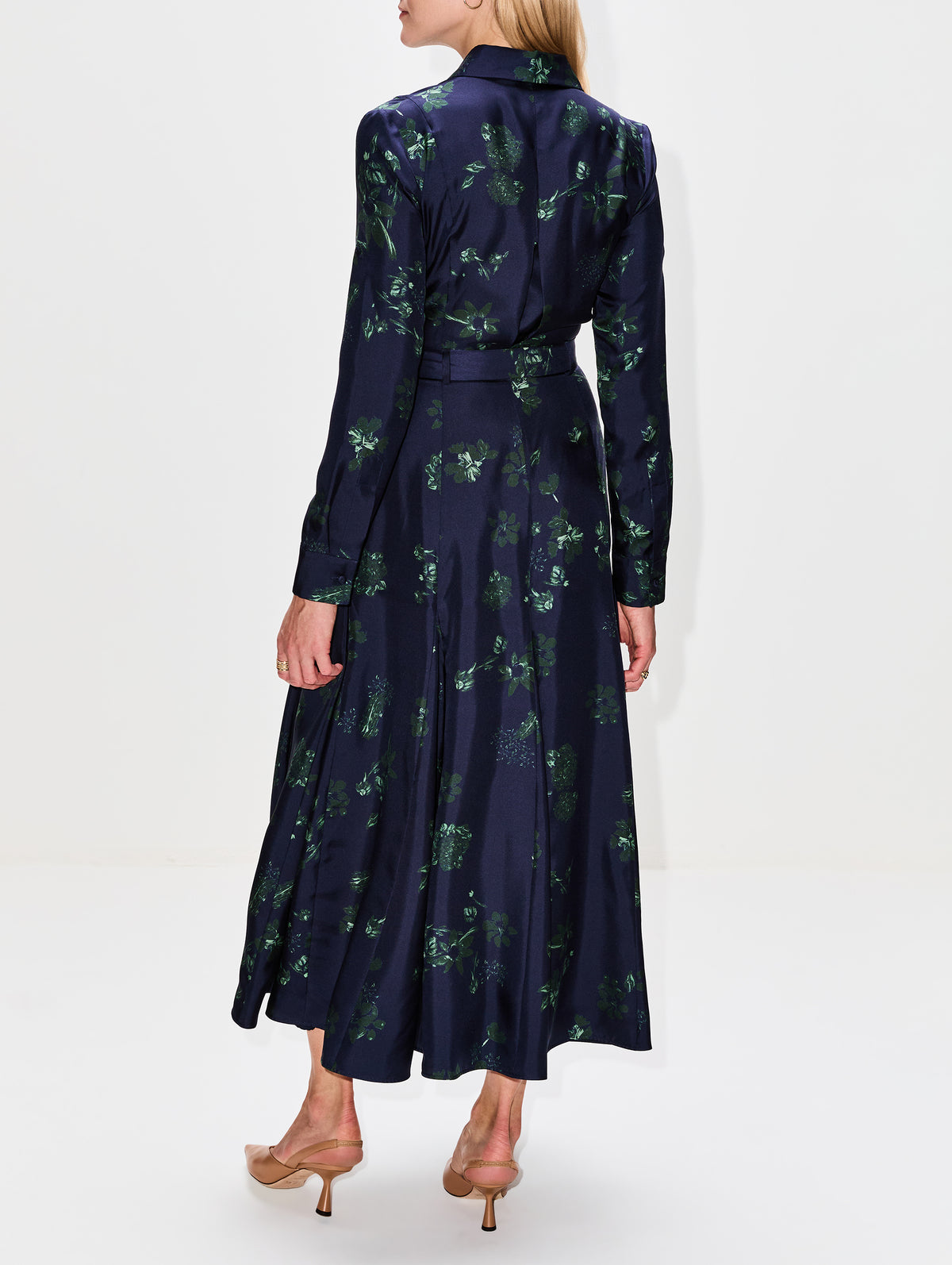 Galway Dress,GABRIELA HEARST,NAVY/EMERALD,Image 4