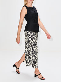 Romeo Column Skirt,POSSE,BONE/BLACK,Image 3