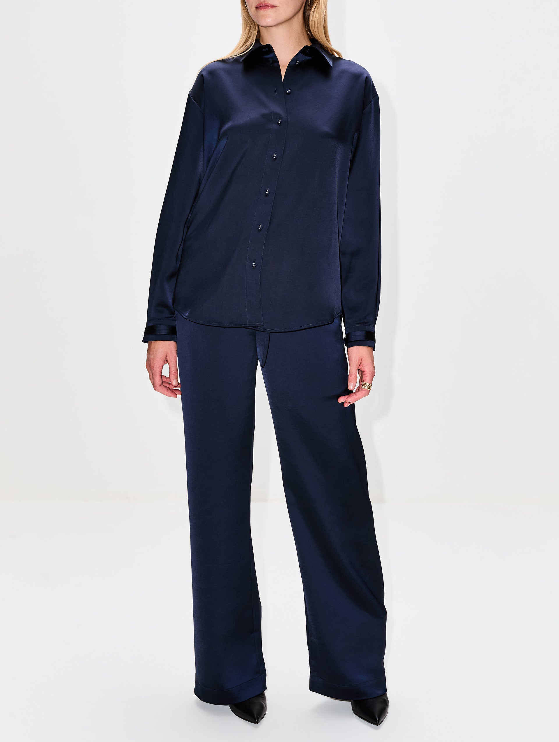 Raven Satin Shirt | PROENZA SCHOULER WHITE LABEL | elysewalker