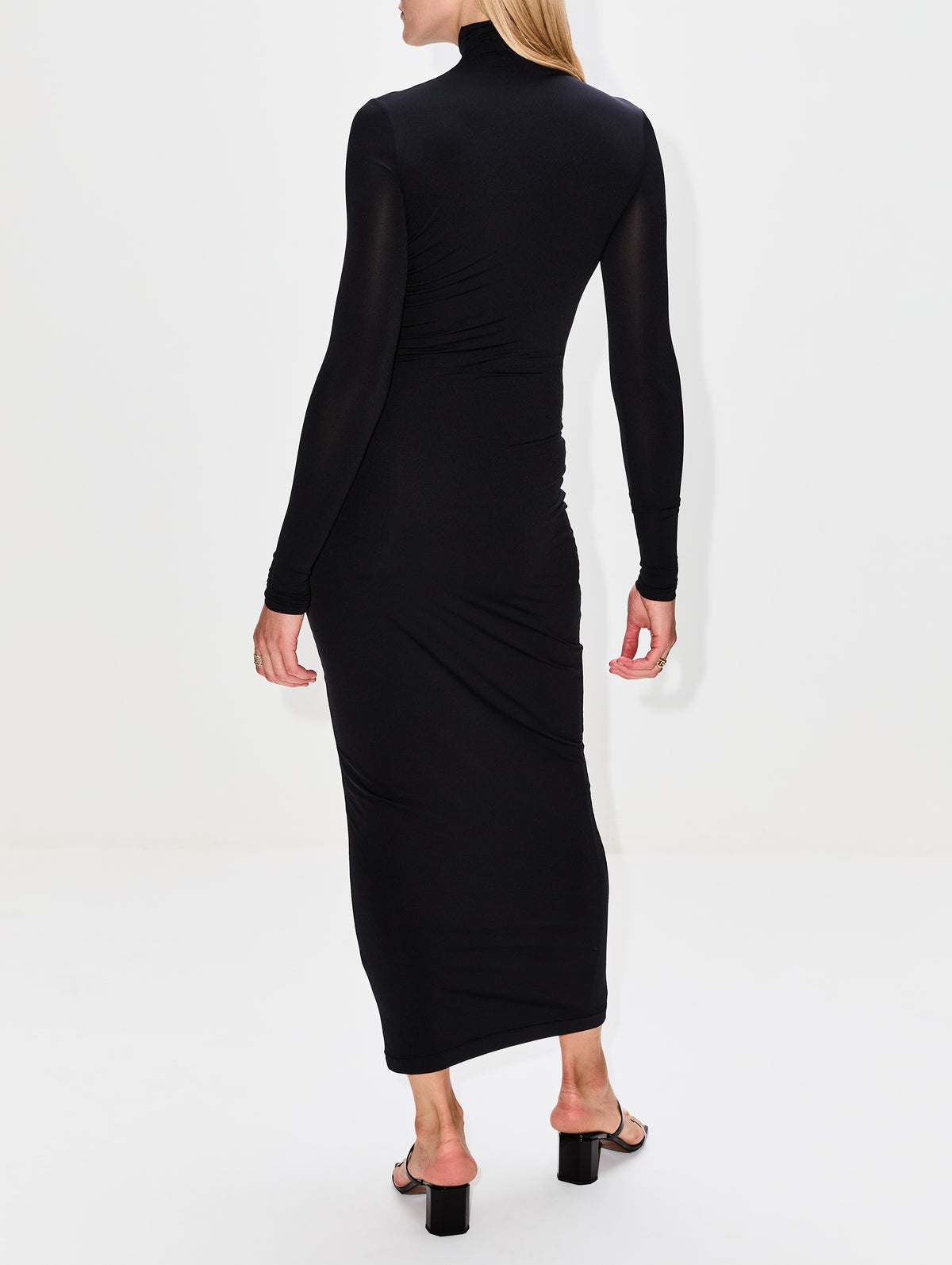 black body dress long Popilush High Neck Black Maxi Dress for Women Built in Bra Basic Sleeveless Bodycon Dresses for Women at Amazon Women's Clothing store
