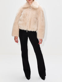 Shearling Jacket,ZEYNEP ARCAY,OFF WHITE,Image 2