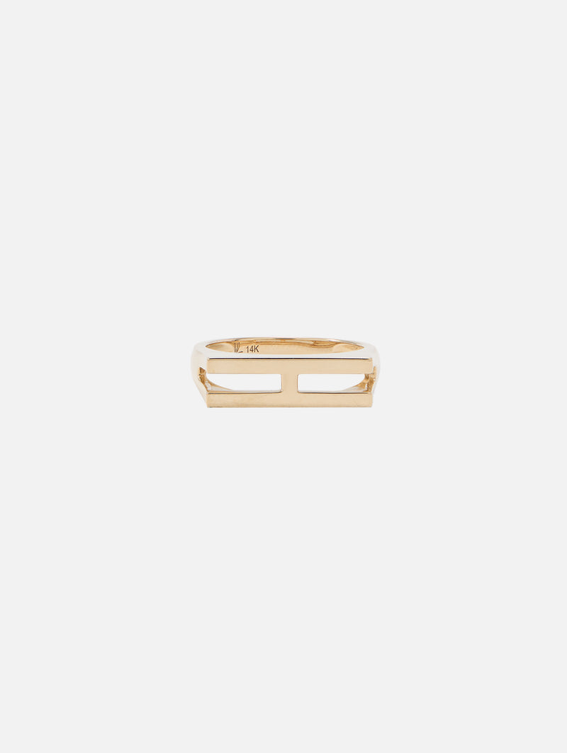 Classic Chunky Initial Ring HELENA ROSE elysewalker
